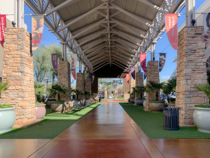 "The District" Outdoor Shopping Area and Gorgeous Mountainside Venue by ForeverLawn Northwest Phoenix