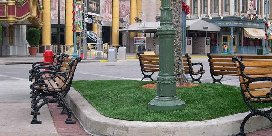 DuPont ForeverLawn Select XL was utilized in median areas at Universal Studios Orlando Florida DuPont ForeverLawn Select XL was utilized in median areas at Universal Studios Orlando Florida