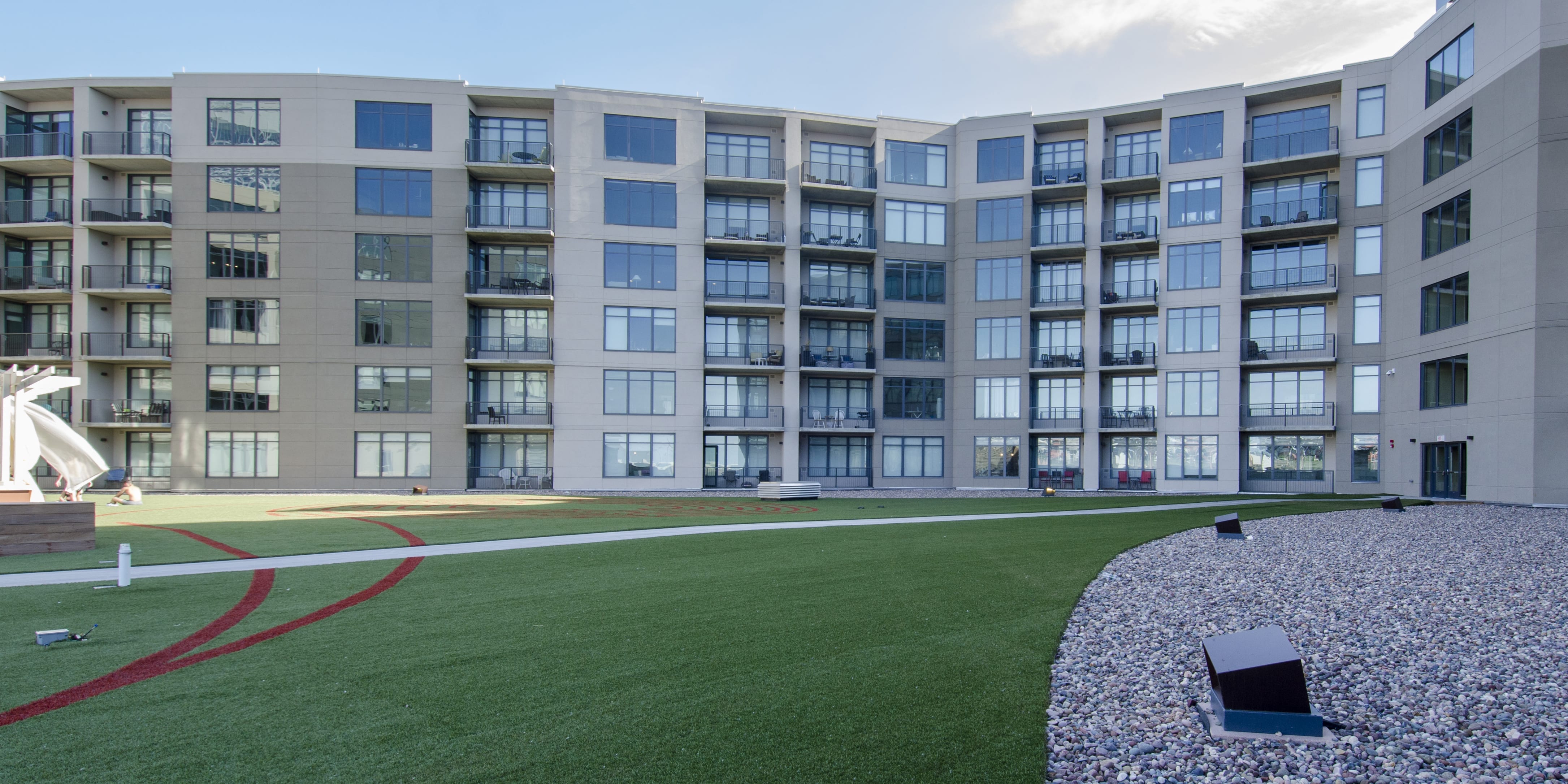 ForeverLawn Northern Ohio installed Dupont™ ForeverLawn® Select LX at an apartment complex in Cleveland, OH