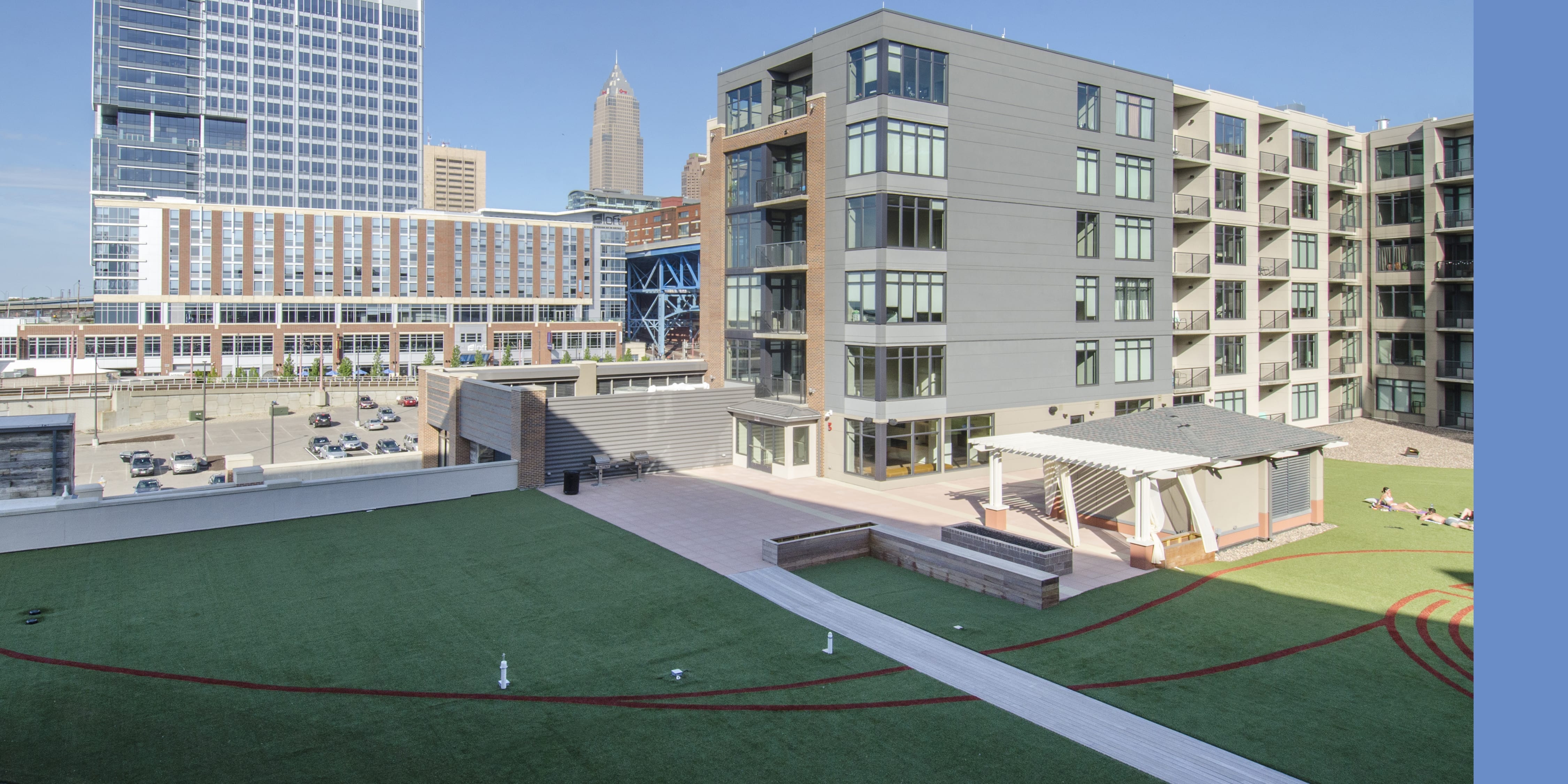 ForeverLawn Northern Ohio installed Dupont™ ForeverLawn® Select LX at an apartment complex in Cleveland, OH