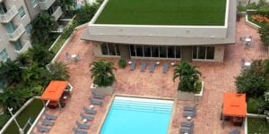 artificial grass on rooftops