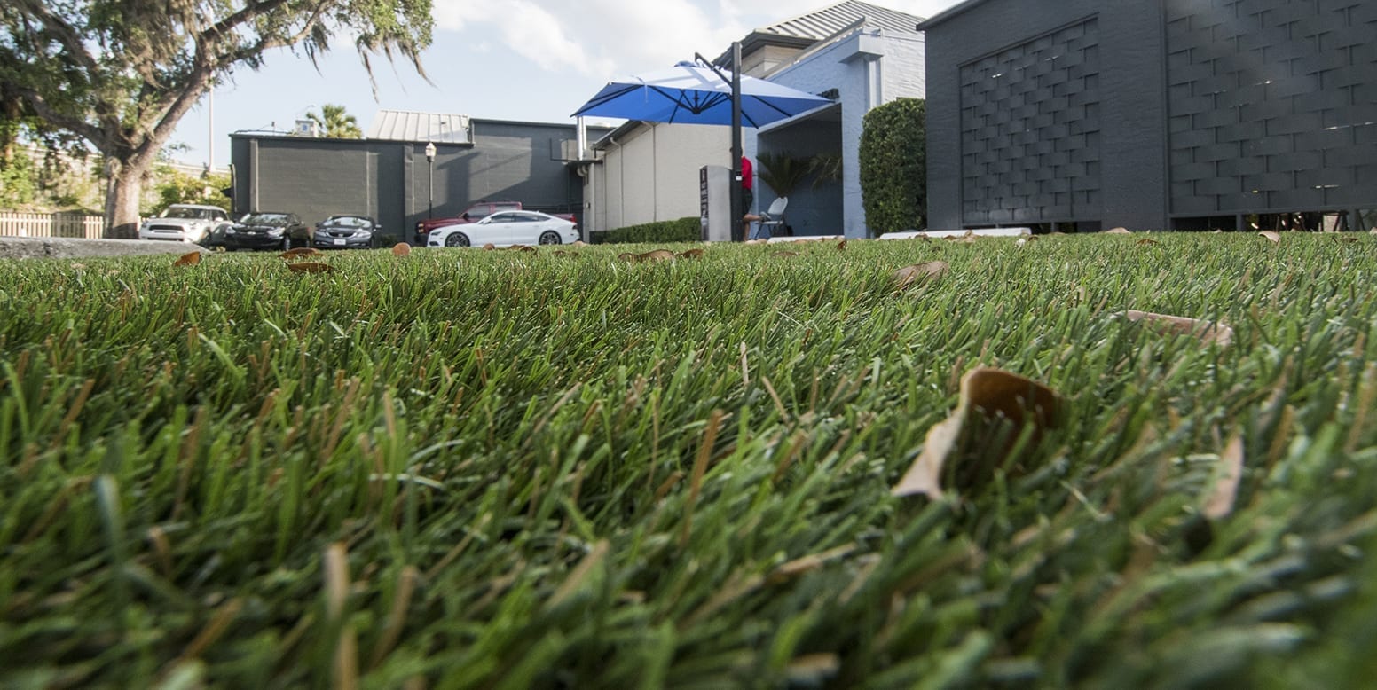 ForeverLawn artificial grass installation at Haven Restaurant in Tampa