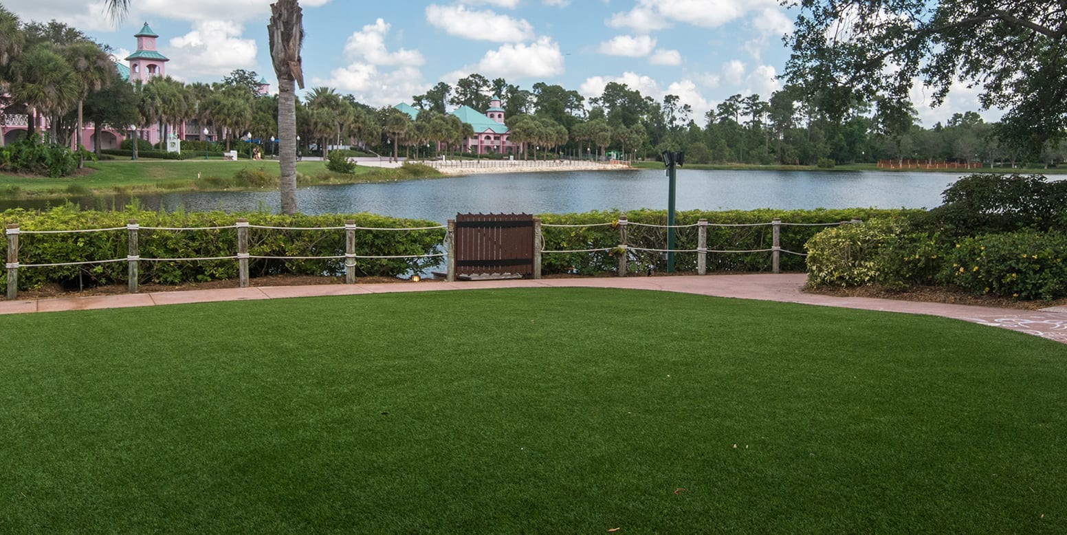 ForeverLawn artificial grass installation at Disney Polynesian Village Resort