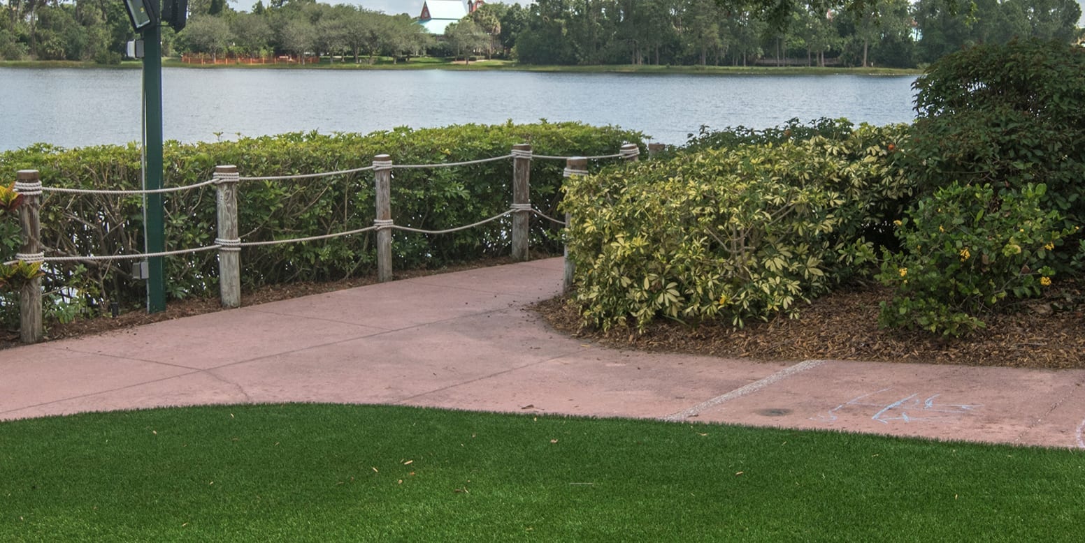 ForeverLawn artificial grass installation at Disney Polynesian Village Resort