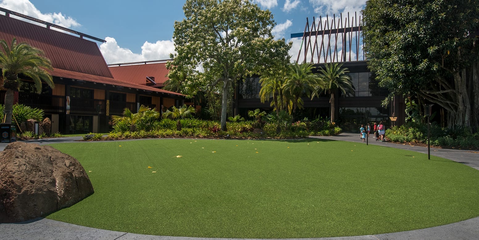 ForeverLawn artificial grass installation at Disney Polynesian Village Resort