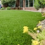 ForeverLawn artificial grass installation at an Alliance commercial plaza