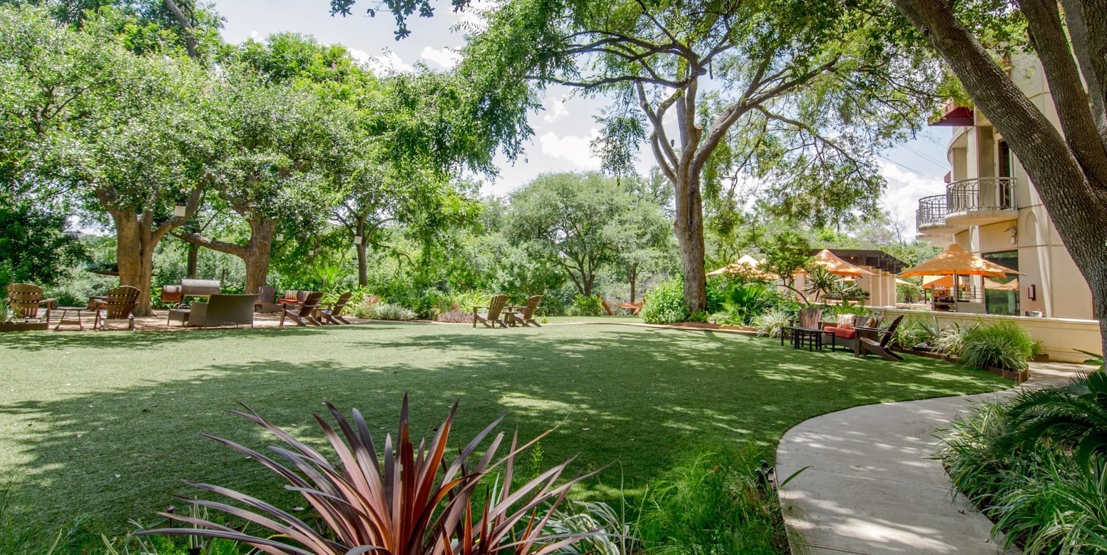 ForeverLawn artificial grass installation at the Four Seasons Hotel Austin