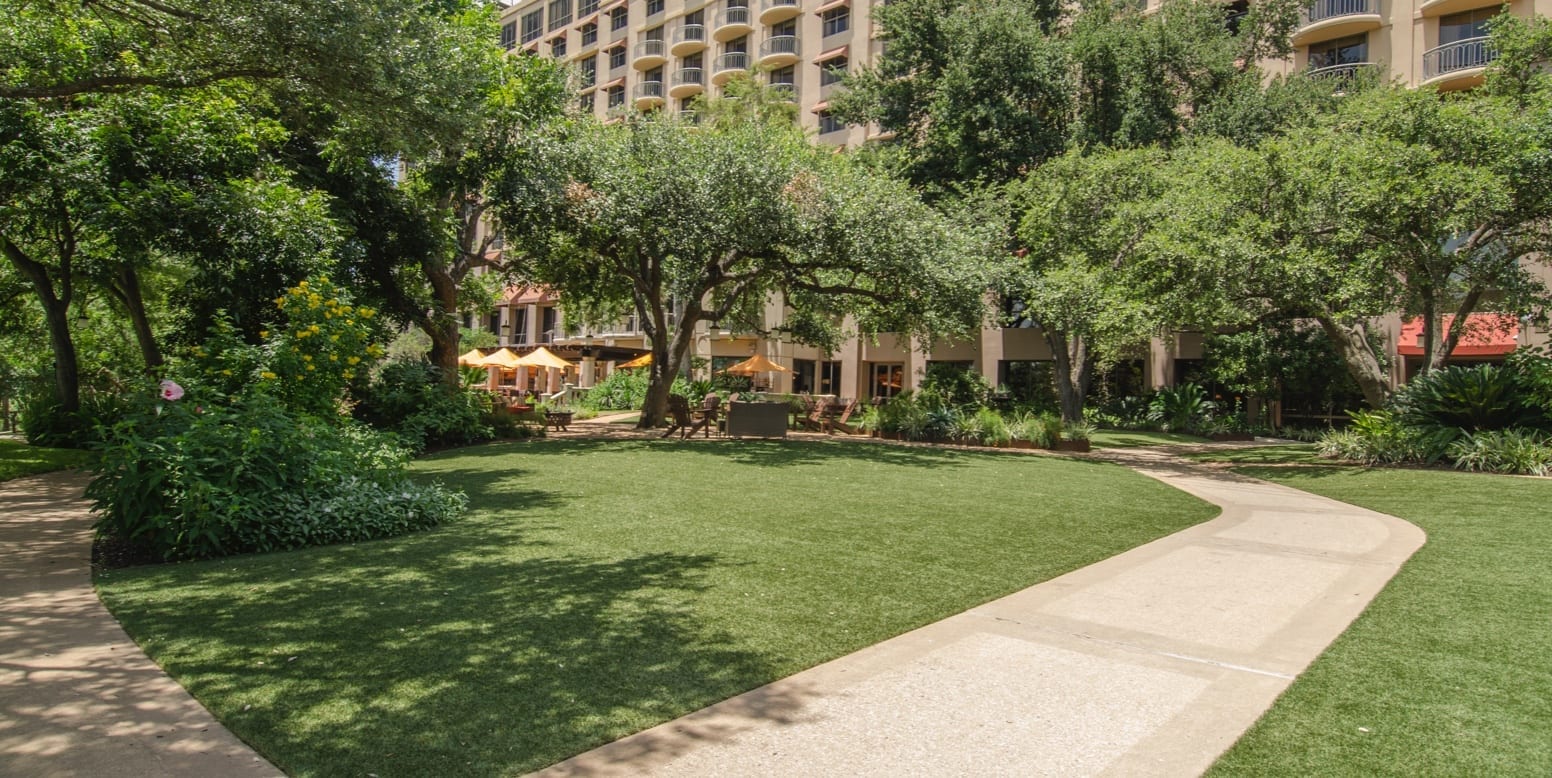 ForeverLawn artificial grass installation at the Four Seasons Hotel Austin