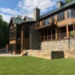 Putnam Station, NY, winter home backyard featuring GolfGreens® Pro Putt & Chip and DuPont™ ForeverLawn® Select EL