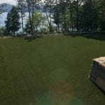 Putnam Station, NY, winter home backyard featuring GolfGreens® Pro Putt & Chip and DuPont™ ForeverLawn® Select EL