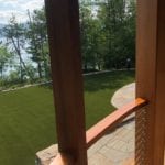 Putnam Station, NY, winter home backyard featuring GolfGreens® Pro Putt & Chip and DuPont™ ForeverLawn® Select EL