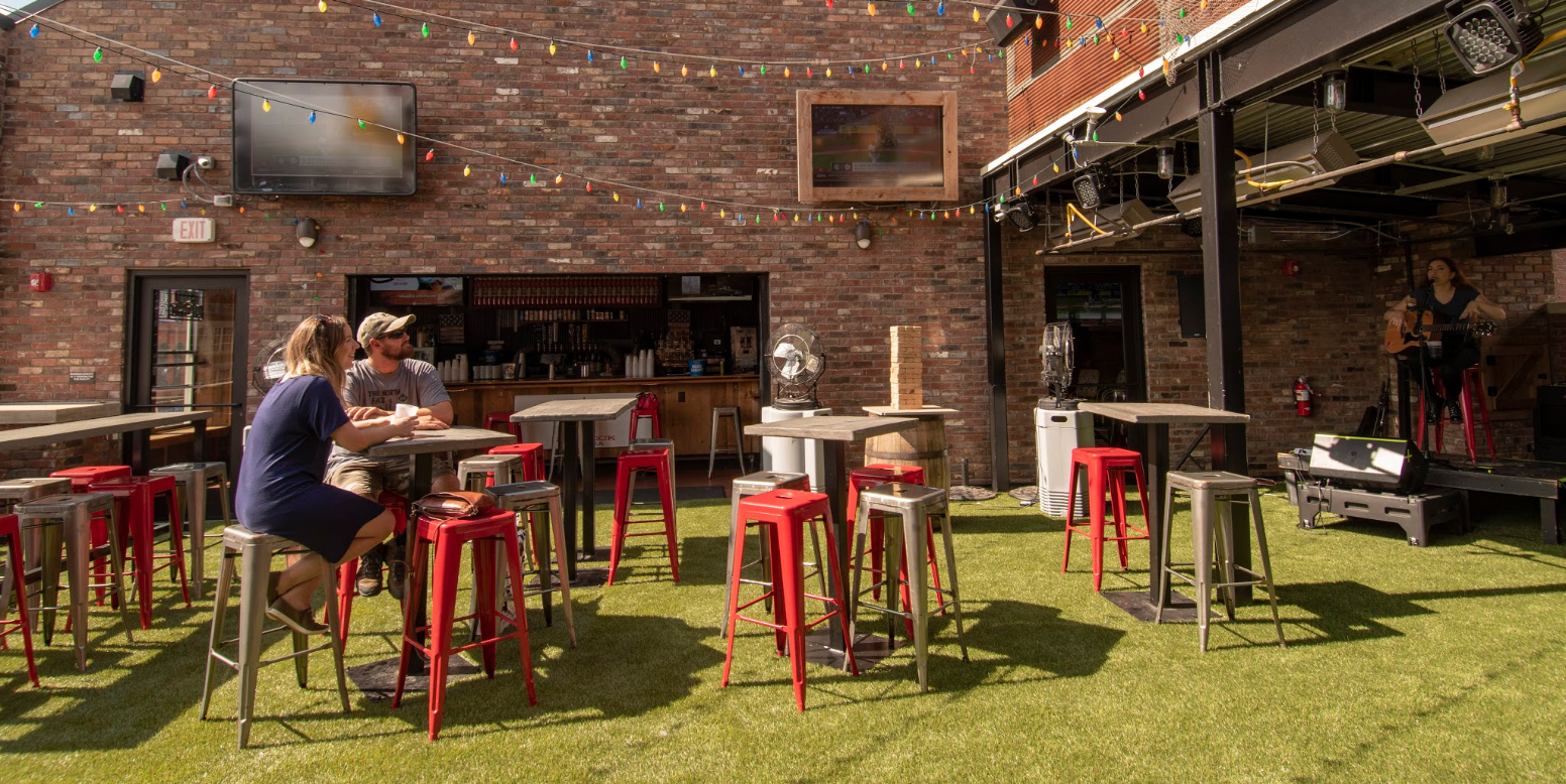 Redneck Riviera in Nashville, Tennessee, featuring Dupont™ ForeverLawn® Select VR on the rooftop