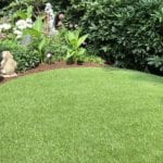 Residential backyard in Youngstown, Ohio, featuring DuPont™ ForeverLawn® Select LX