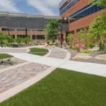 ForeverLawn artificial grass installation at TimkenSteel Idea Plaza