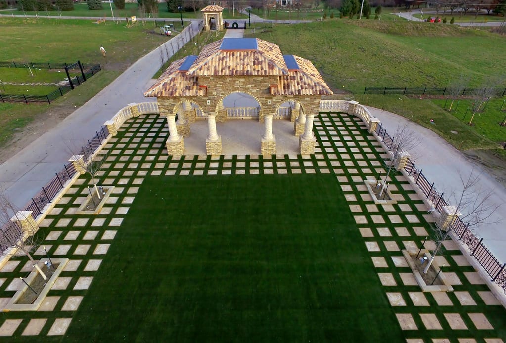 artificial grass for exhibitions - outdoor venue