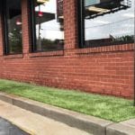 ForeverLawn Fusion Pro installed in two landscaped areas at the Chick-Fil-A in Canton, Ohio