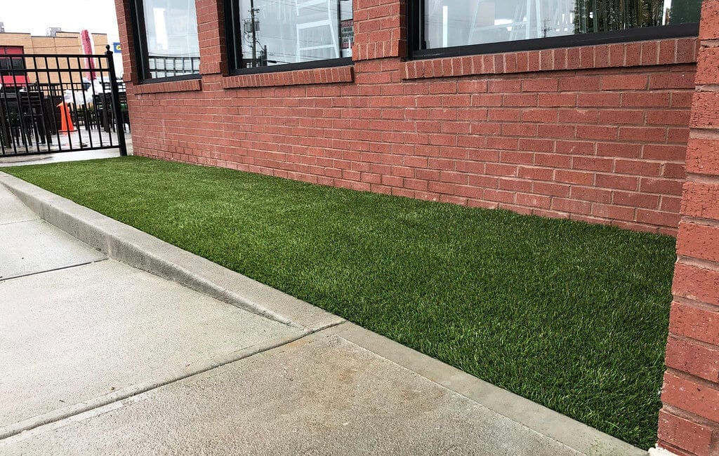 ForeverLawn Fusion Pro installed in two landscaped areas at the Chick-Fil-A in Canton, Ohio