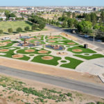 Veterans Memorial Park in Pecos, Texas, featuring DuPont™ ForeverLawn® Select HD synthetic grass