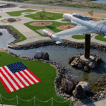 Veterans Memorial Park in Pecos, Texas, featuring DuPont™ ForeverLawn® Select HD synthetic grass