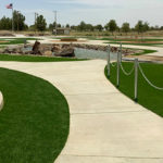 Veterans Memorial Park in Pecos, Texas, featuring DuPont™ ForeverLawn® Select HD synthetic grass