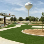 Veterans Memorial Park in Pecos, Texas, featuring DuPont™ ForeverLawn® Select HD synthetic grass