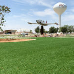 Veterans Memorial Park in Pecos, Texas, featuring DuPont™ ForeverLawn® Select HD synthetic grass