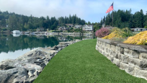 imitation lawn - by the lake