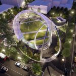 Centennial Plaza in Downtown Canton featuring ForeverLawn Landscape synthetic grass