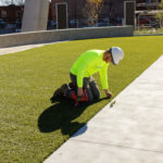 Centennial Plaza in Downtown Canton featuring ForeverLawn Landscape synthetic grass