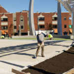 Centennial Plaza in Downtown Canton synthetic lawn installation