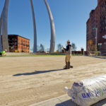 Centennial Plaza in Downtown Canton featuring ForeverLawn Landscape synthetic grass