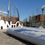 Centennial Plaza in Downtown Canton featuring ForeverLawn Landscape synthetic grass