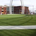 Centennial Plaza in Downtown Canton featuring ForeverLawn Landscape synthetic grass
