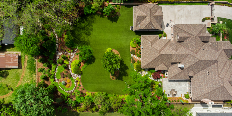 Largent residence backyard featuring ForeverLawn Landscape synthetic grass