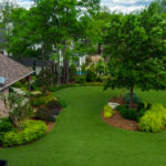 Largent residence backyard featuring ForeverLawn Landscape synthetic grass