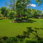 Largent residence backyard featuring ForeverLawn Landscape synthetic grass